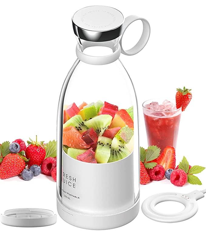 Portable Blender Juicer for Smoothie, Juice, Vegetable, Shakes with 4 Blades | Wireless Charging Mini Blender 400ml