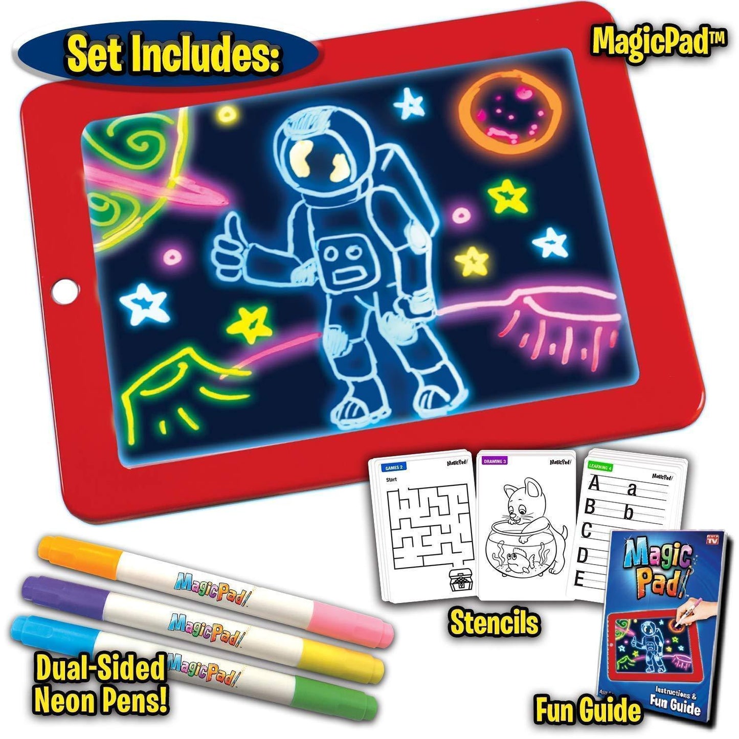 Light Up LED Magic Sketch Pad | Writing Pad | Drawing Board for kids