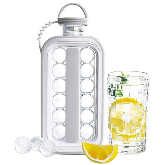 Transparent Ice Ball Mould With Water Bottle Quick Releasing Ice Maker For Summer Drinking