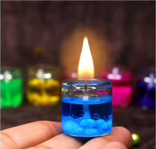 Multicolour Glass Jelly Gel Candles – Pack of 12