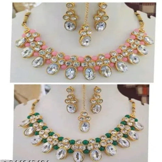 Best Jewellery Set Combo – Gold Plated with American Diamonds