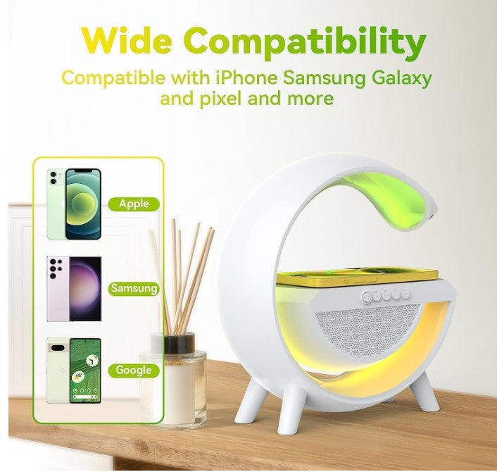 G-Shape LED Wireless Charging Speaker Lamp