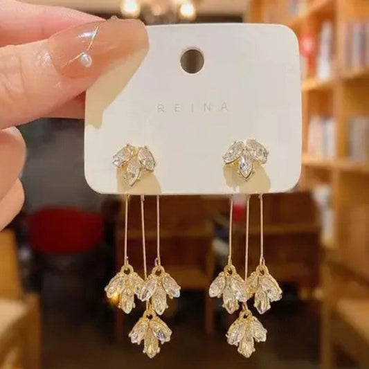 Luxury Crystal Drop Earrings for Women and Girls