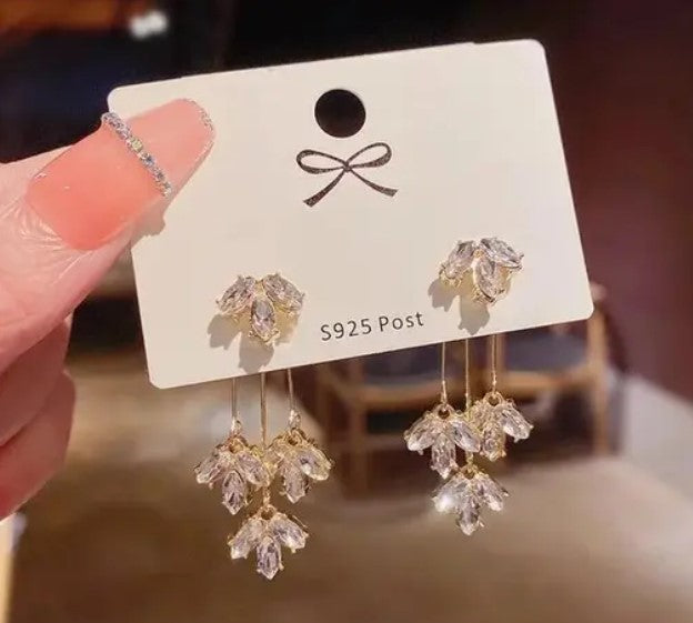 Luxury Crystal Drop Earrings for Women and Girls