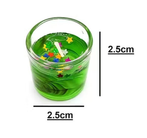 Multicolour Glass Jelly Gel Candles – Pack of 12