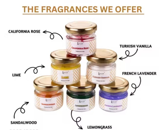 Home Sajawat Scented Mini Jar Candles – Set of 6 (Multicolor)