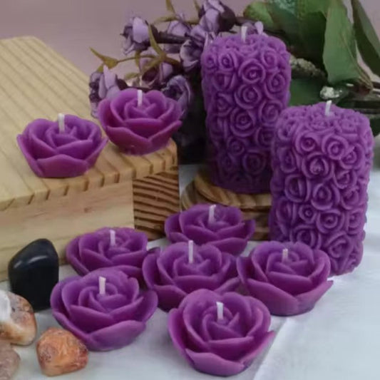 100% Pure Soy Wax Scented Candles – Purple Lavender Combo (Pack of 10)