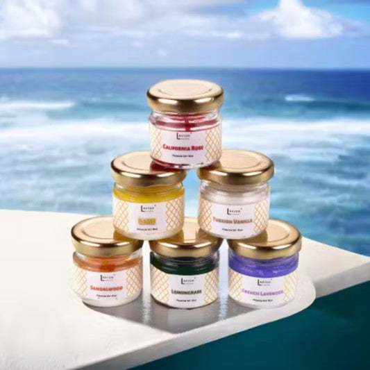 Home Sajawat Scented Mini Jar Candles – Set of 6 (Multicolor)