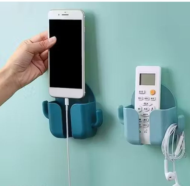 Wall-Mounted Mobile Phone & Remote Holder (Multi-Color, Pack of 8)