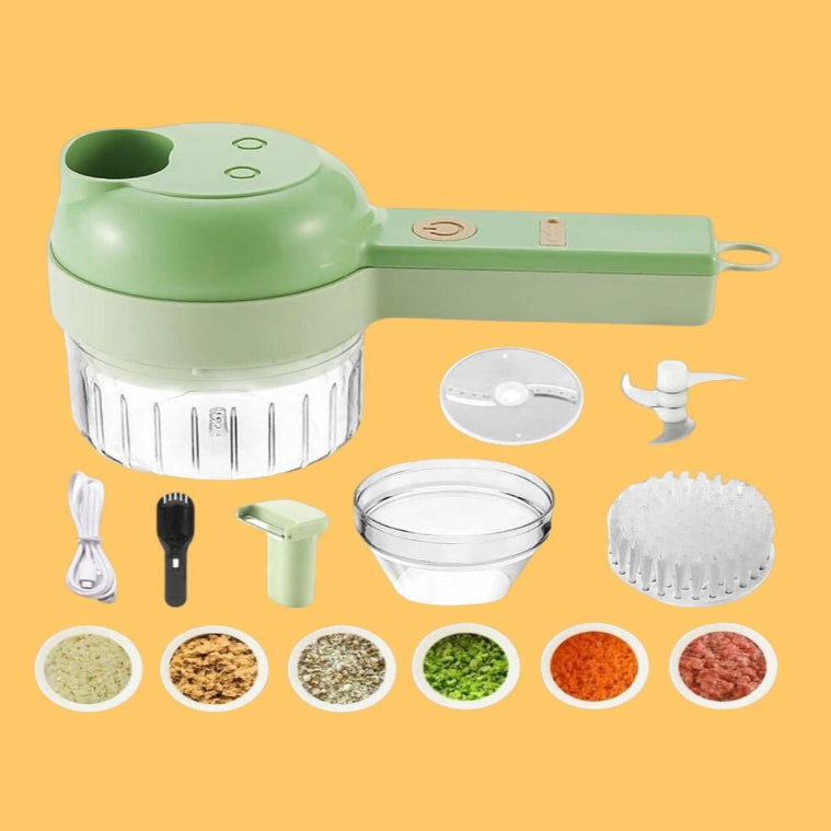 4 in 1 Portable Electric Vegetable Cutter Set