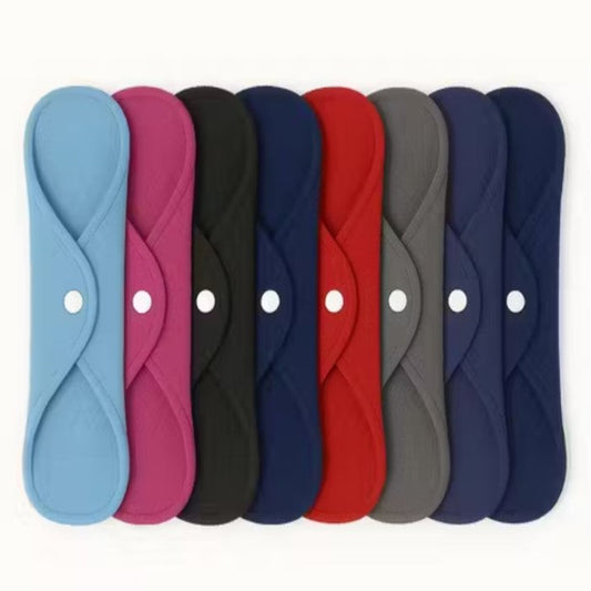 Eco Reusable Sanitary Pads | Cloth Period Pads for Heavy Flow (Multicolor, Pack of 8)