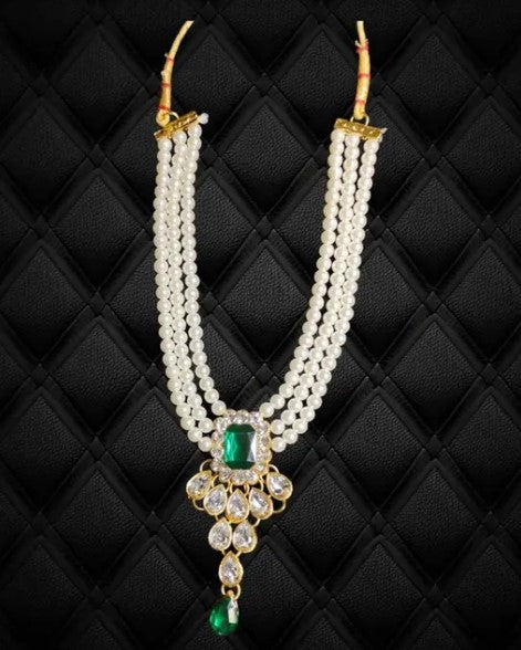 The Stunning Rock Combo Necklace Set with Earrings & Maang Tika